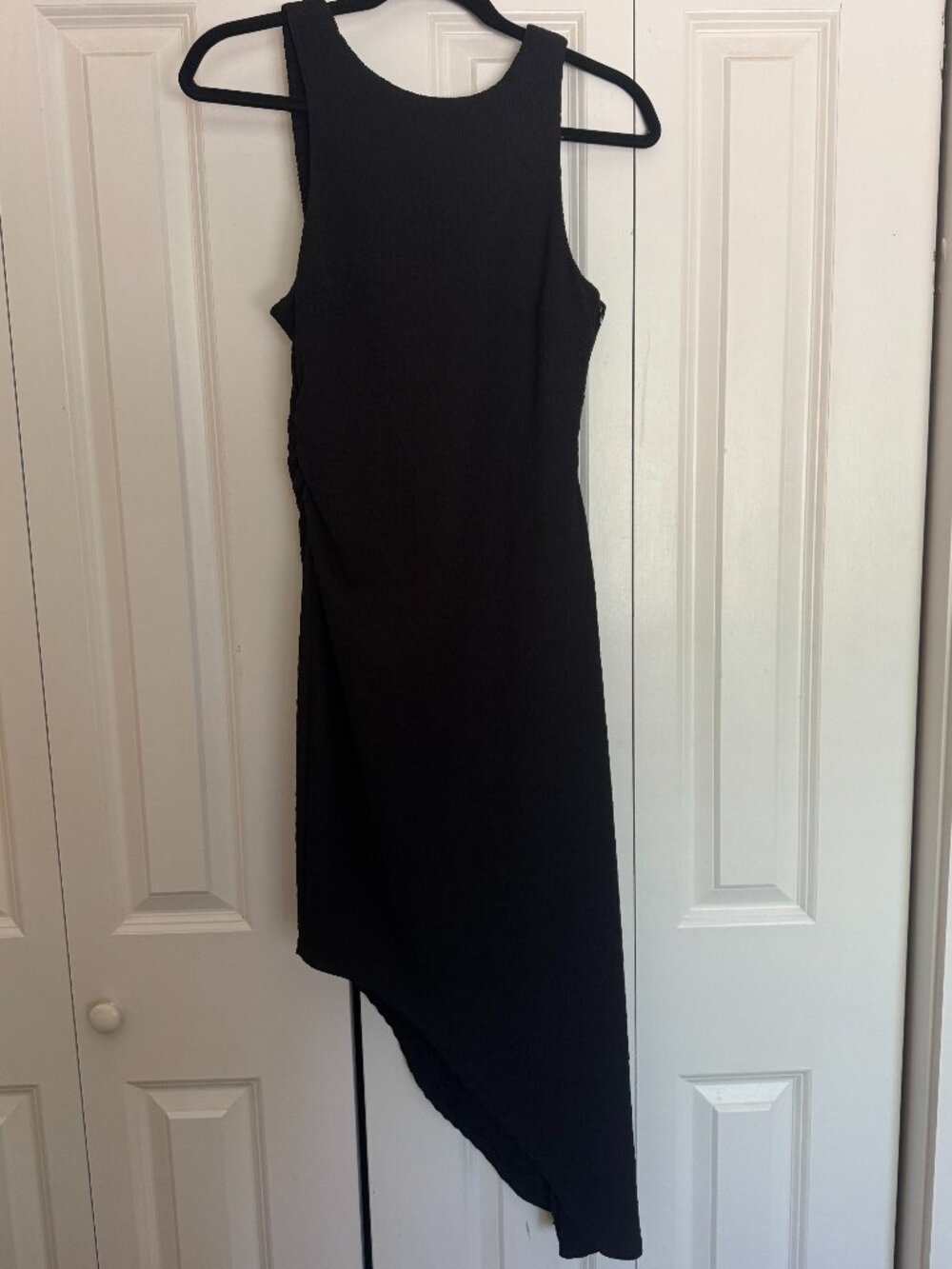 All Row Black Asymmetrical Dress
